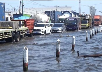 Banjir Rob di Jalur Pantura Demak Makin Parah, Sopir Truk Terjebak Sampai 4 Jam
