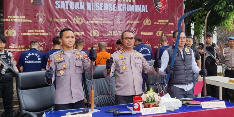 Polresta Pati Tangkap Anggota Gangster yang Viral di Sukolilo, Ada yang Masih Anak-Anak