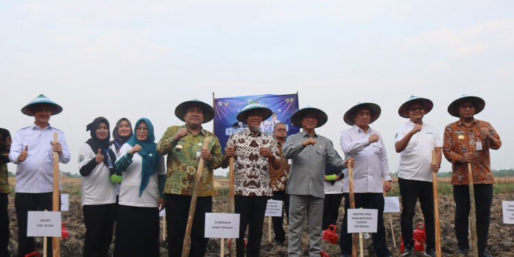 Wujudkan Swasembada Pangan Nasional, Mendes Yandri Launching Program GeMAR di Blora