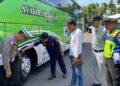 Minimalkan Kecelakaan, Petugas Gabungan Gelar Ramp Check Angkutan Umum di Pati