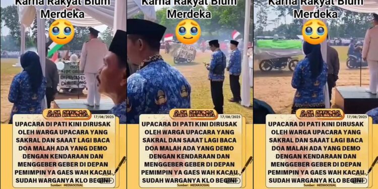 Viral Upacara HUT RI di Pati Diganggu Parade Demo, Polresta Pastikan Hoaks