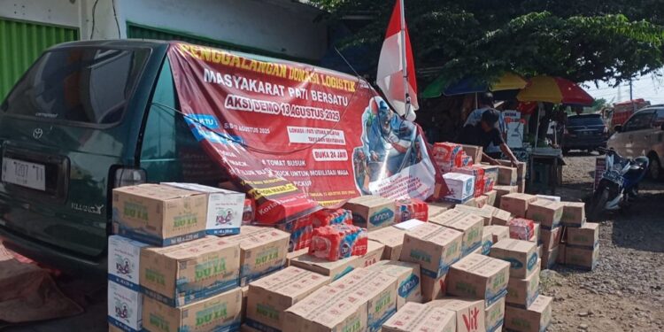 Posko Donasi Demo 13 Agustus Bermunculan di Berbagai Kecamatan di Pati
