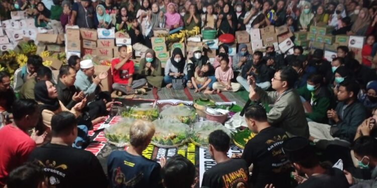 Jelang Demo 13 Agustus, Warga Pati Gelar Selamatan di Posko Donasi