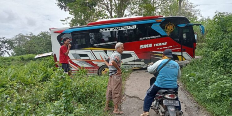 Ikuti Gmaps, Bus Ziarah Walisongo Asal Jatim Tersesat di Hutan Plukaran Pati