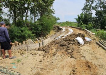 Baru Selesai Diperbaiki, Tanggul Sungai di Ketitangwetan Pati Rusak Lagi