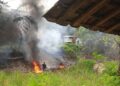 Tempat Penampungan Minyak Mentah di Gandu Blora Terbakar