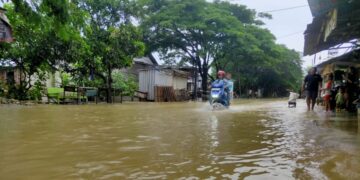 Banjir Glonggong Pati: 1 Km Jalan Terendam, Ketinggian di Permukiman Capai 1 Meter