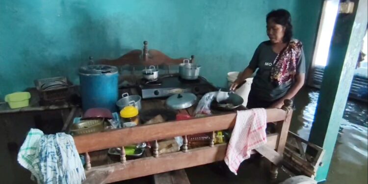 Minim Bantuan, Korban Banjir di Banjarsari Pati Bertahan dengan Beras Sekilo