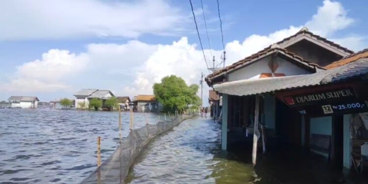 Banjir dan Rob Menyatu, Genangan di Tunggulsari Pati Sulit Surut