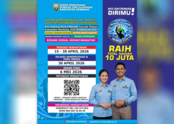 Saatnya Berkontribusi untuk Rembang! Daftar Pemuda Pelopor 2026, Total Hadiah Rp10 Juta