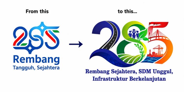 Geger! Logo Hari Jadi Rembang Tiba-Tiba Diganti Desain Diduga AI